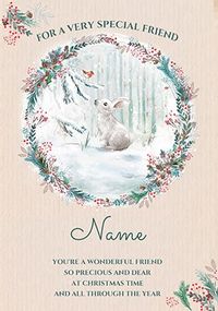 Very Special Friend at Christmas Personalised Card