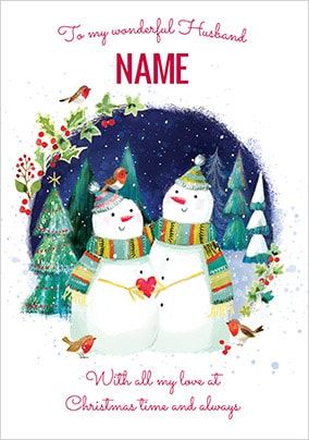 Husband Personalised Christmas Card