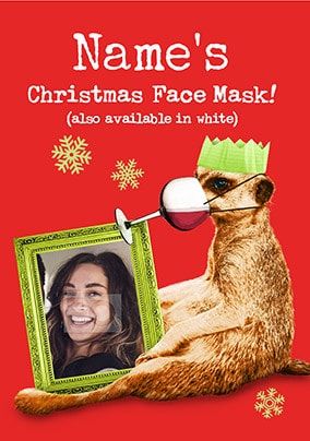 Christmas Face Mask Photo Card