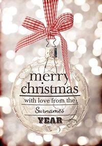 Tap to view Glitter Baubles - Family Christmas Card