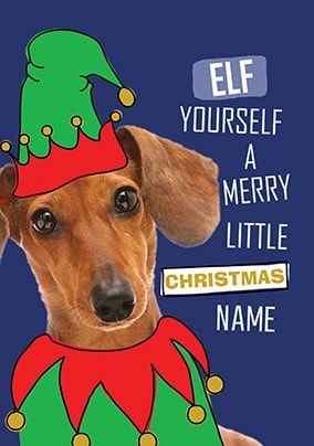 Elf Yourself a Merry Christmas Personalised Card