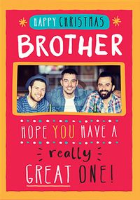 Happy Christmas Brother Photo Card