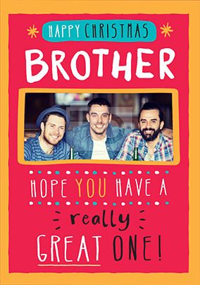 Happy Christmas Brother Photo Card