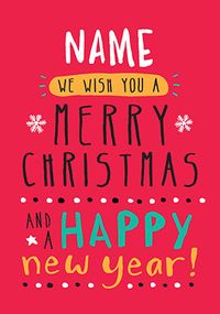 Tap to view Merry Christmas and a Happy New Year Personalised Card
