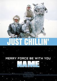 Tap to view Star Wars Just Chillin' Personalised Christmas Card