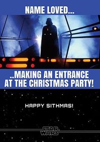 Darth Vader Christmas Party Personalised Card