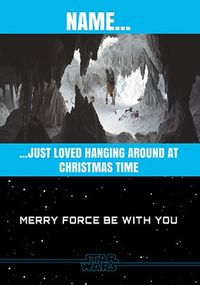 Tap to view Star Wars Hanging Around Personalised Christmas Card