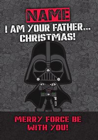 Tap to view Darth Vader I Am Your Father Christmas Personalised Card