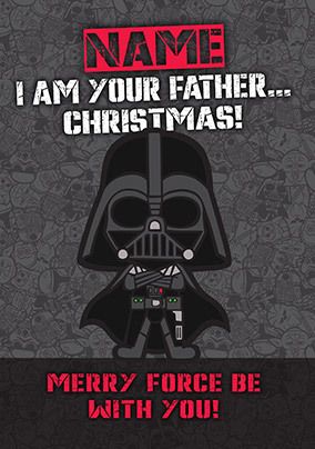 Darth Vader I Am Your Father Christmas Personalised Card