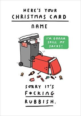 F*cking Rubbish Personalised Christmas Card