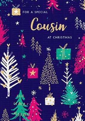 Cousin Christmas card Personalised Christmas card for a special Cousin xmas 