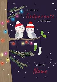 Godparents at Christmas Personalised Card