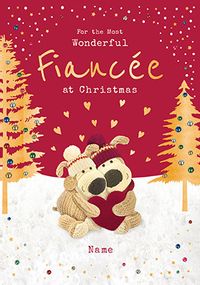 Boofle - Wonderful Fiancée Personalised Christmas Card