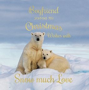 Boyfriend Snow Much Love Personalised Card