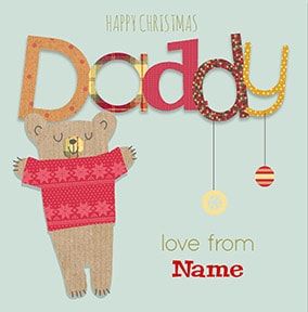 Daddy Personalised Christmas Card