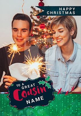 Great Cousin Photo Christmas Card