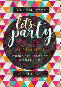 Tap to view Let's Party Personalised New Years Invite