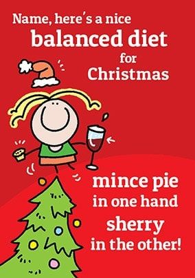 Balanced Diet Photo Christmas Card
