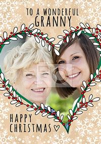 Wonderful Granny Photo Christmas Card