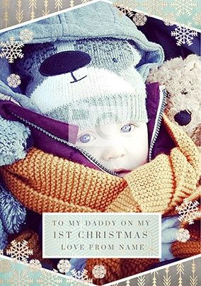 Daddy 1st Christmas Photo Card