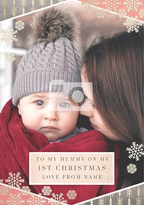 Mummy 1st Christmas Photo Card