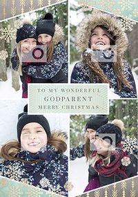 Wonderful Godparent Multi Photo Christmas Card