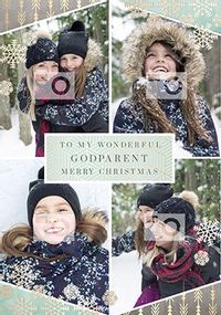 Tap to view Wonderful Godparent Multi Photo Christmas Card