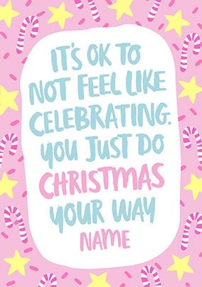 Do it Your way Personalised Christmas Card