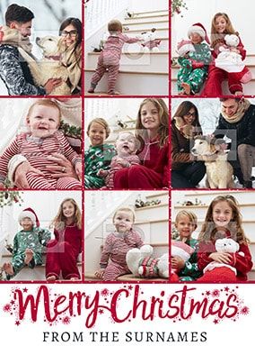 Family Photo Collage Christmas Card | Funky Pigeon