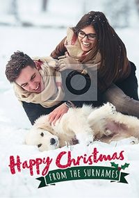 Full Photo Christmas Family Card