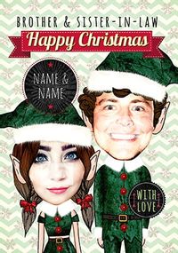 Tap to view Brother & Sister-In-Law Elf Photo Christmas Card