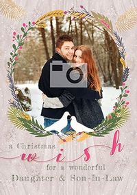 Daughter & Son-In-Law Christmas Wish Photo Card