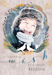 Tap to view Godson Christmas Wish Photo Card