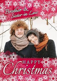 Brother & Sister-In-Law Happy Christmas Photo Card