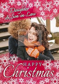 Daughter & Son-In-Law Happy Christmas Photo Card