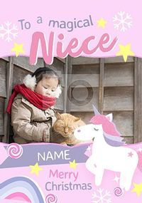 Magical Niece Photo Christmas Card