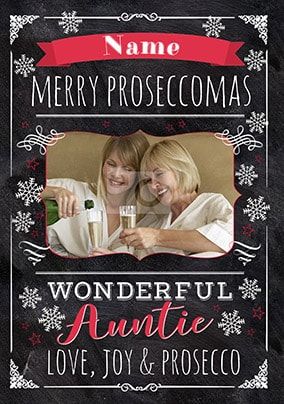 Auntie Proseccomas Photo Card