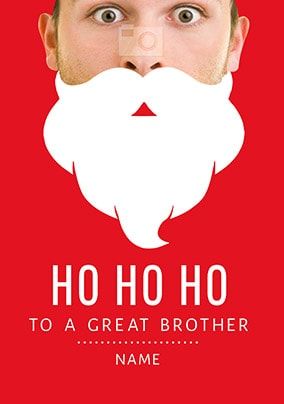 Great Brother Santa Beard Photo Card