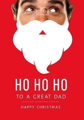 Great Dad Santa Beard Photo Card