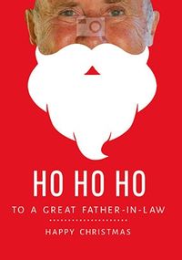Great Father-In-Law Santa Beard Photo Christmas Card