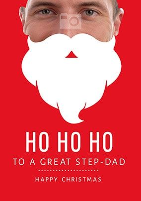Great Step-Dad Santa Beard Photo Card