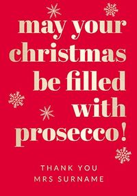 Tap to view Teacher - Prosecco Filled Christmas Personalised Card