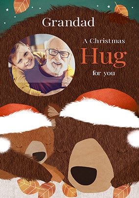 Grandad Christmas Hug Photo Card