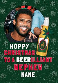 Beerilliant Nephew Christmas Photo Card