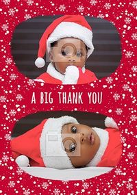 Big Thank You Photo Christmas Card