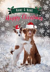 Festive Dogs personalised Christmas Card