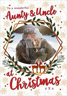 Aunty and Uncle photo Christmas Card