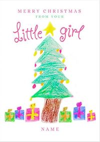 Tap to view Merry Christmas from your Little Girl Personalised Card