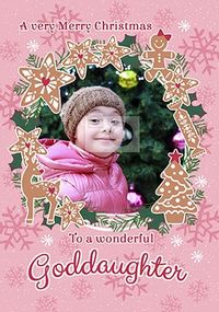 Wonderful Goddaughter Photo Christmas Card