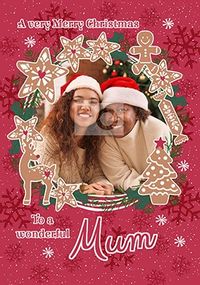 Wonderful Mum at Christmas Photo Card